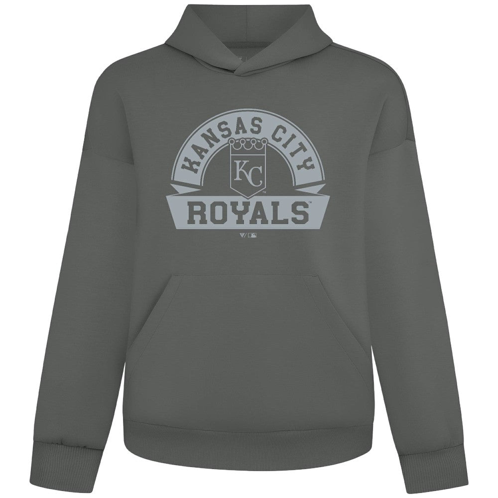 Kansas City Royals Levelwear Luxe Signature Banner Arch Tri-Blend Hoodie On Sale