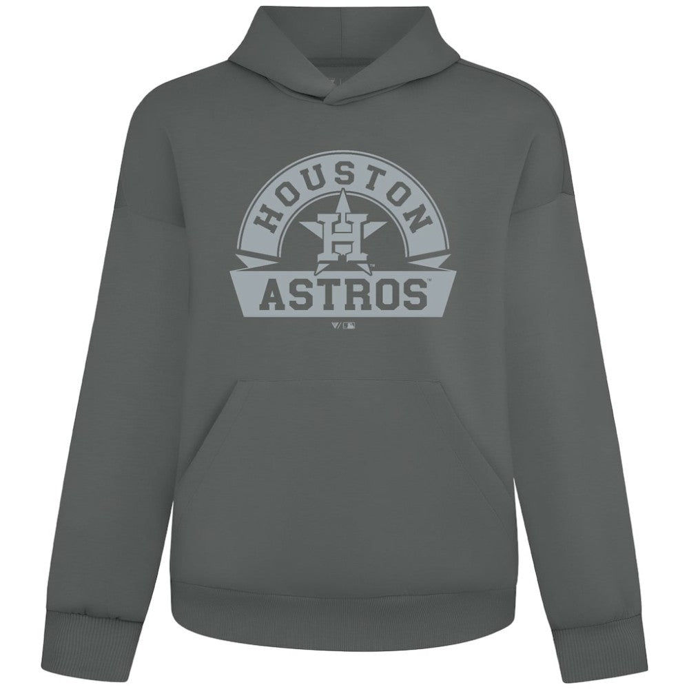 Houston Astros Levelwear Luxe Signature Banner Arch Tri-Blend Hoodie Lifestyle