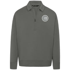Chicago Cubs Levelwear Luxe Signature Quarter-Zip Chenille Logo Tri-Blend Sweatshirt discount