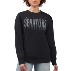 Ottawa Senators - G-III 4Her by Carl Banks Women's Metallic Drop Printed Fleece Sweatshirt Black