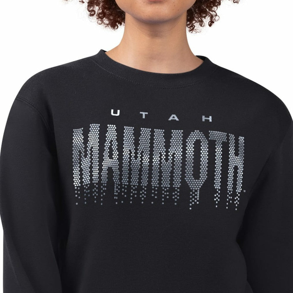 Utah Mammoth - G-III 4Her by Carl Banks Women's Metallic Drop Printed Fleece Sweatshirt Black