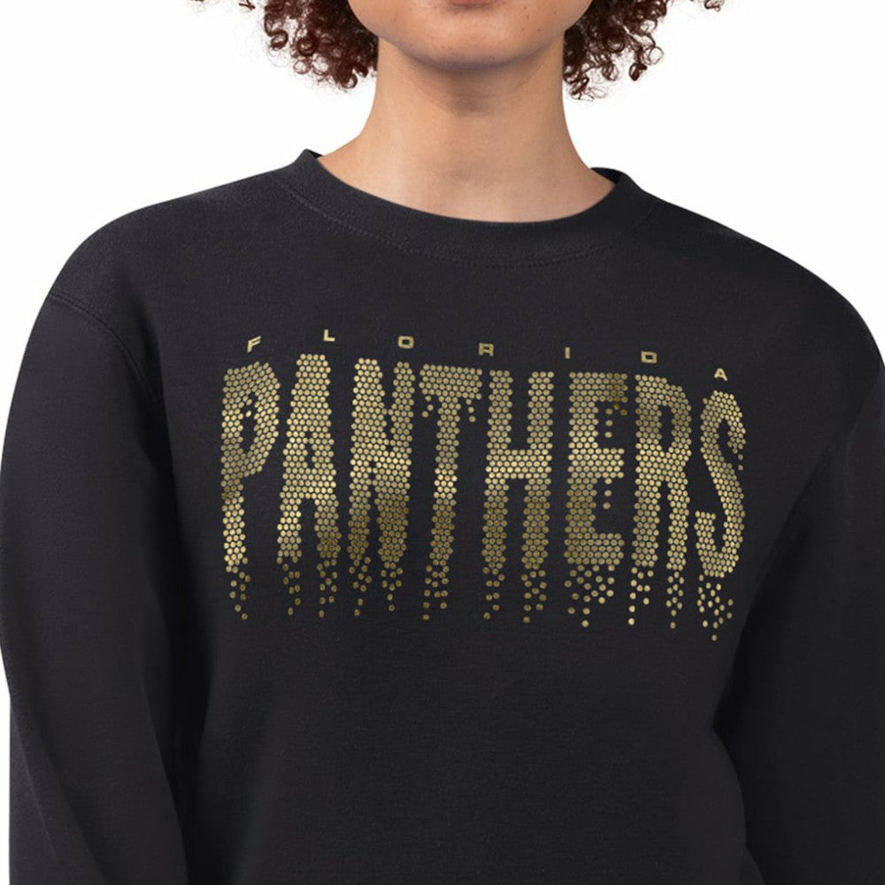 Florida Panthers - G-III 4Her by Carl Banks Women's Metallic Drop Printed Fleece Sweatshirt Black