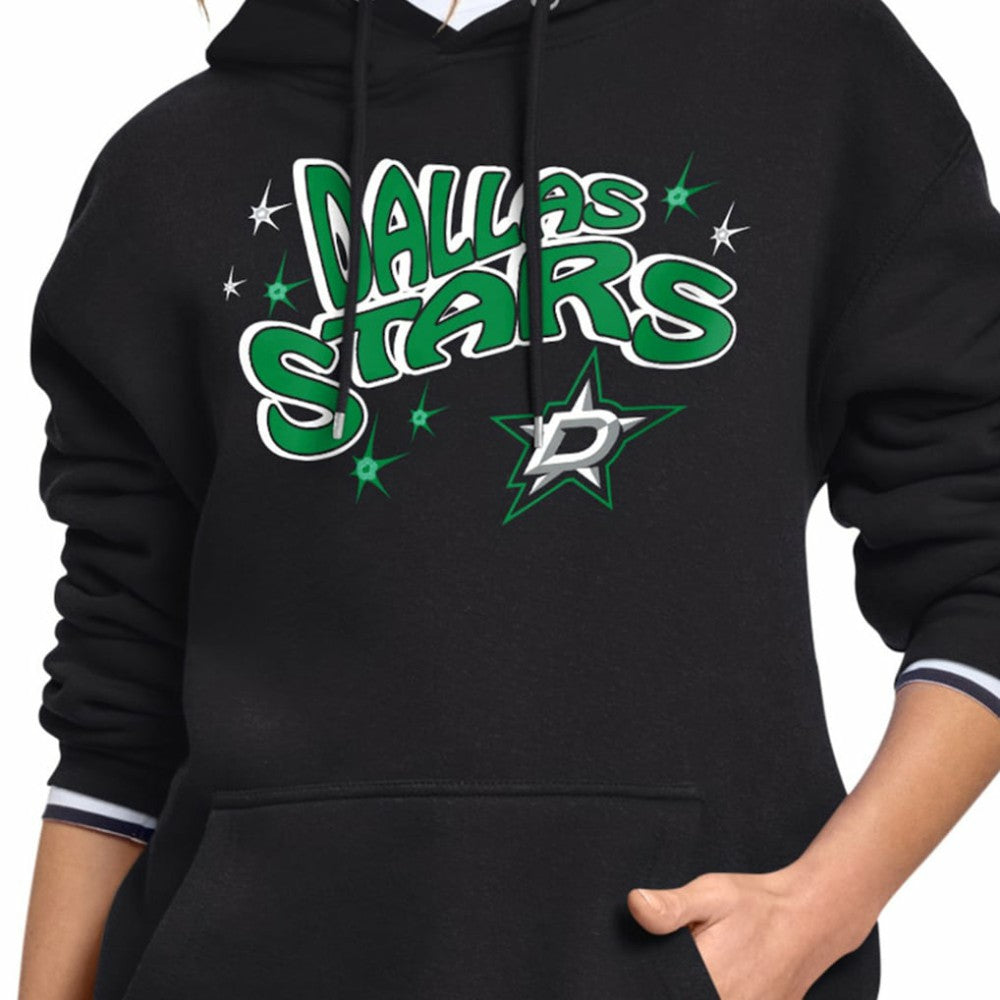 Dallas Stars - Starter Women's Fireworks Fleece Hoodie Black