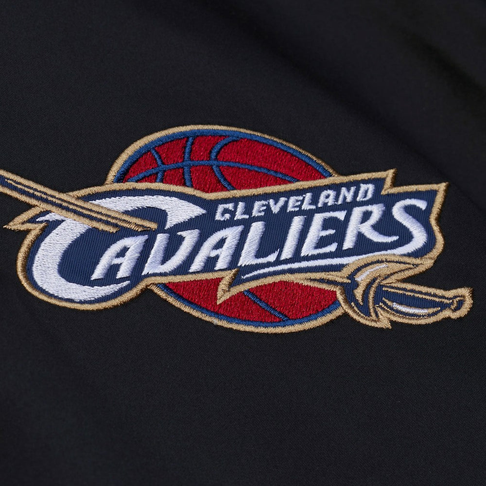 Mitchell & Ness - Cleveland Cavaliers Hardwood Classics Nights Walk the Tunnel Satin Bomber Full-Snap Hooded Jacket - Black