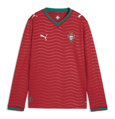 Puma Portugal National Team Youth 2026 Home Replica Long Sleeve Jerseys - Red