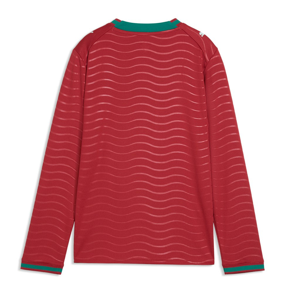 Puma Portugal National Team Youth 2026 Home Replica Long Sleeve Jerseys - Red