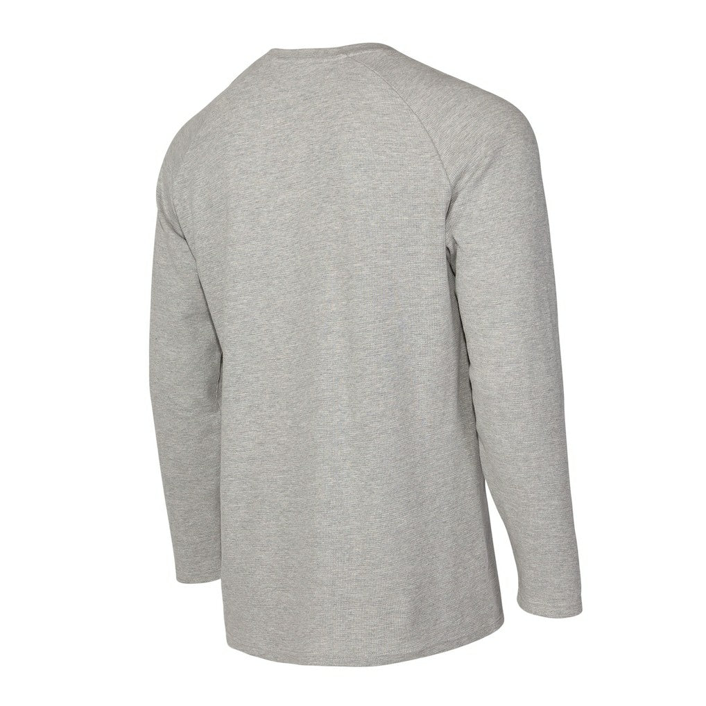 NBA - Chicago Bulls Concepts Sport Hawthorn Thermal Knit Long Sleeve Henley T-Shirt - Gray