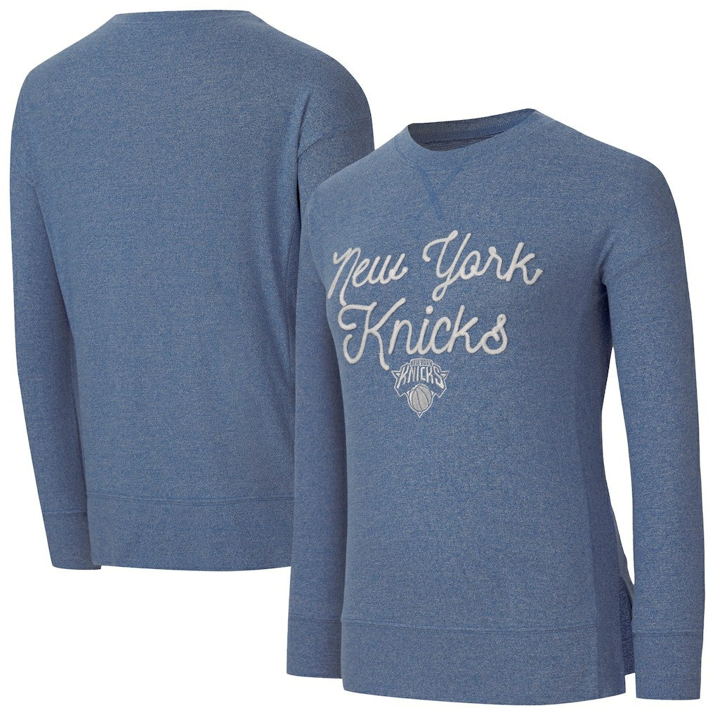 NBA - New York Knicks Concepts Sport Women's Rigor Long Sleeve Jersey T-Shirt - Royal