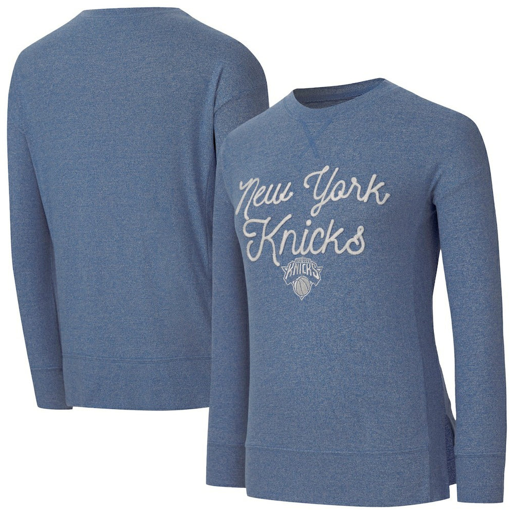 NBA - New York Knicks Concepts Sport Women's Rigor Long Sleeve Jersey T-Shirt - Royal