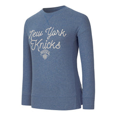 NBA - New York Knicks Concepts Sport Women's Rigor Long Sleeve Jersey T-Shirt - Royal