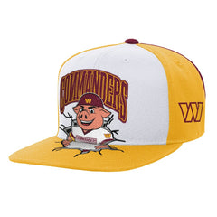 Washington Commanders Youth Team Mascot Snapback Hat White - Mitchell & Ness