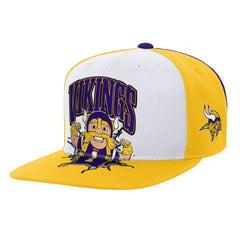 Minnesota Vikings Youth Team Mascot Snapback Hat White - Mitchell & Ness
