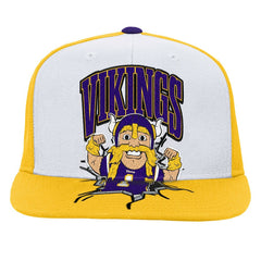 Minnesota Vikings Youth Team Mascot Snapback Hat White - Mitchell & Ness