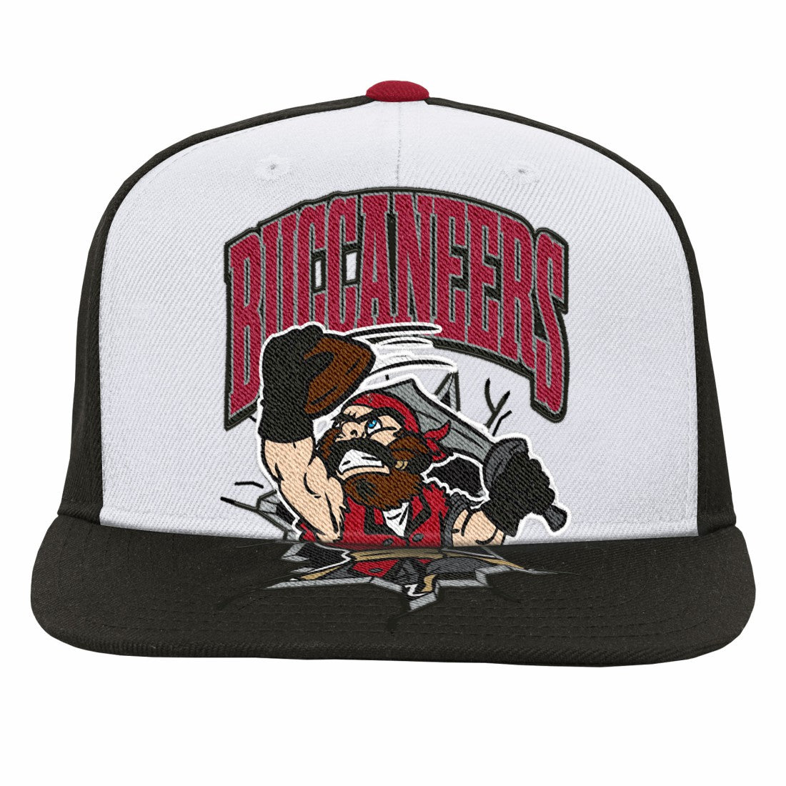 Tampa Bay Buccaneers Youth Team Mascot Snapback Hat White - Mitchell & Ness