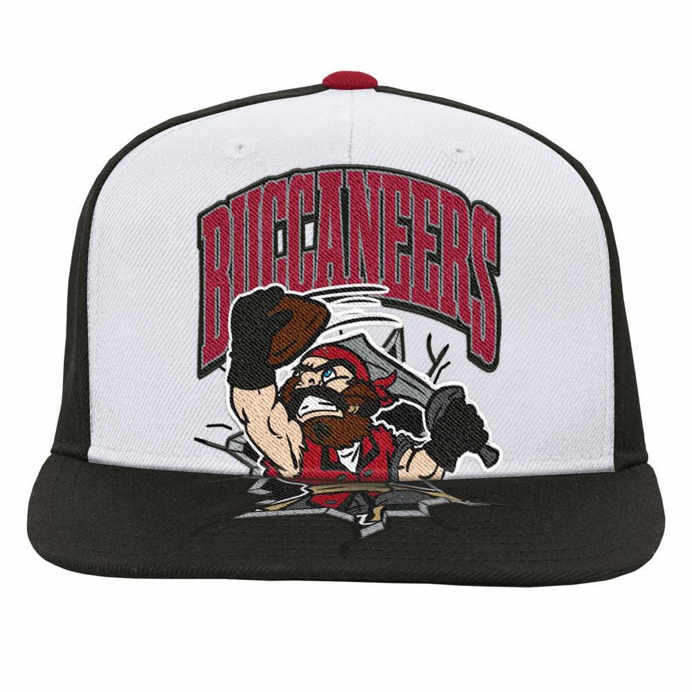 Tampa Bay Buccaneers Youth Team Mascot Snapback Hat White - Mitchell & Ness