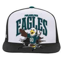 Philadelphia Eagles Youth Team Mascot Snapback Hat White - Mitchell & Ness