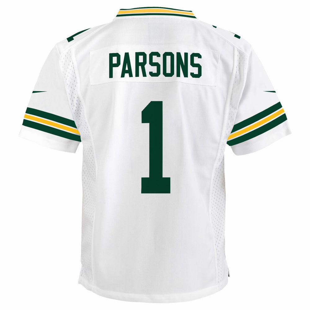 Micah Parsons Green Bay Packers Youth White Game Jersey White - Nike