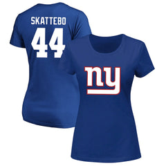 Cam Skattebo New York Giants Women's Plus Size Name & Number Scoop Neck T-Shirt Royal - Fanatics