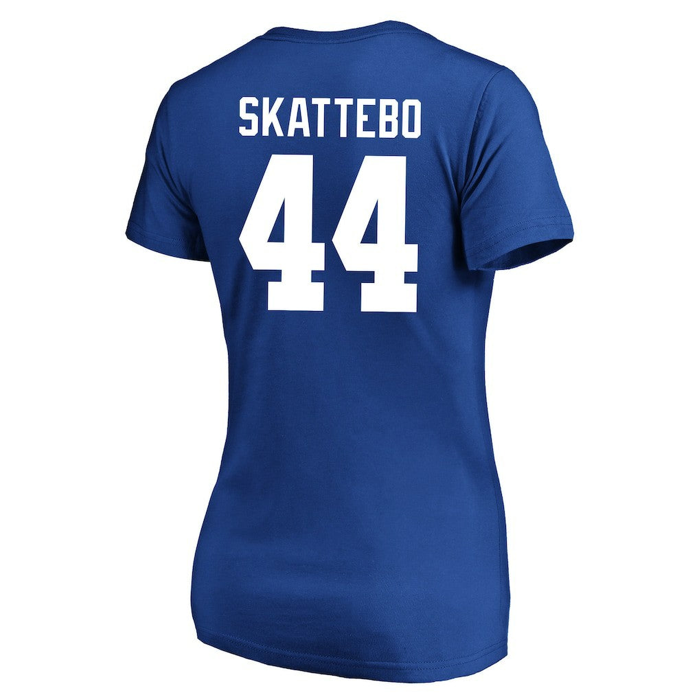 Cam Skattebo New York Giants Women's Plus Size Name & Number Scoop Neck T-Shirt Royal - Fanatics