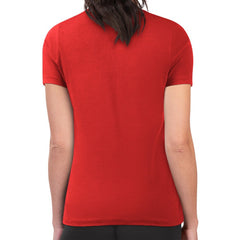 Montreal Canadiens - G-III 4Her by Carl Banks Women's Super-Slim Lightweight Pinstripe Circle Graphic T-Shirt Red