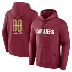 NBA - Cleveland Cavaliers Center Court Name & Number Custom Hoodie - Wine