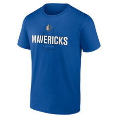 NBA - Dallas Mavericks Center Court Name & Number Custom T-Shirt - Blue
