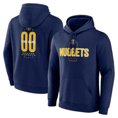 NBA - Denver Nuggets Center Court Name & Number Custom Hoodie - Navy