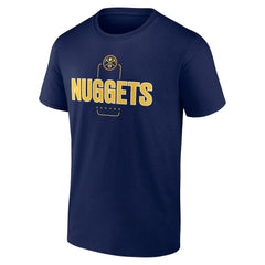NBA - Denver Nuggets Center Court Name & Number Custom T-Shirt - Navy