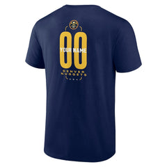 NBA - Denver Nuggets Center Court Name & Number Custom T-Shirt - Navy