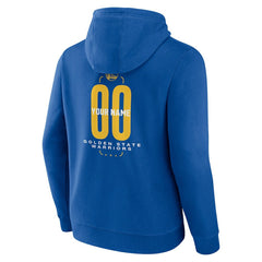 NBA - Golden State Warriors Center Court Name & Number Custom Hoodie - Royal