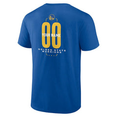 NBA - Golden State Warriors Center Court Name & Number Custom T-Shirt - Royal