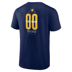 NBA - Indiana Pacers Center Court Name & Number Custom T-Shirt - Navy