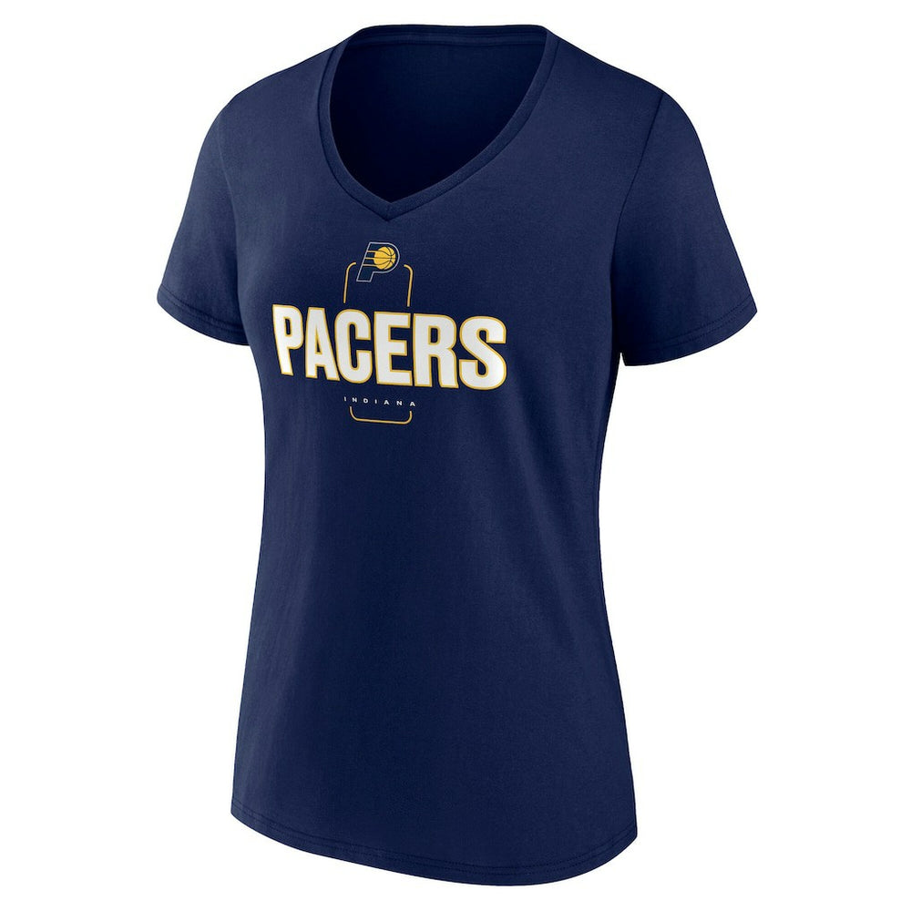 NBA - Indiana Pacers Women's Center Court Name & Number Custom V-Neck T-Shirt - Navy
