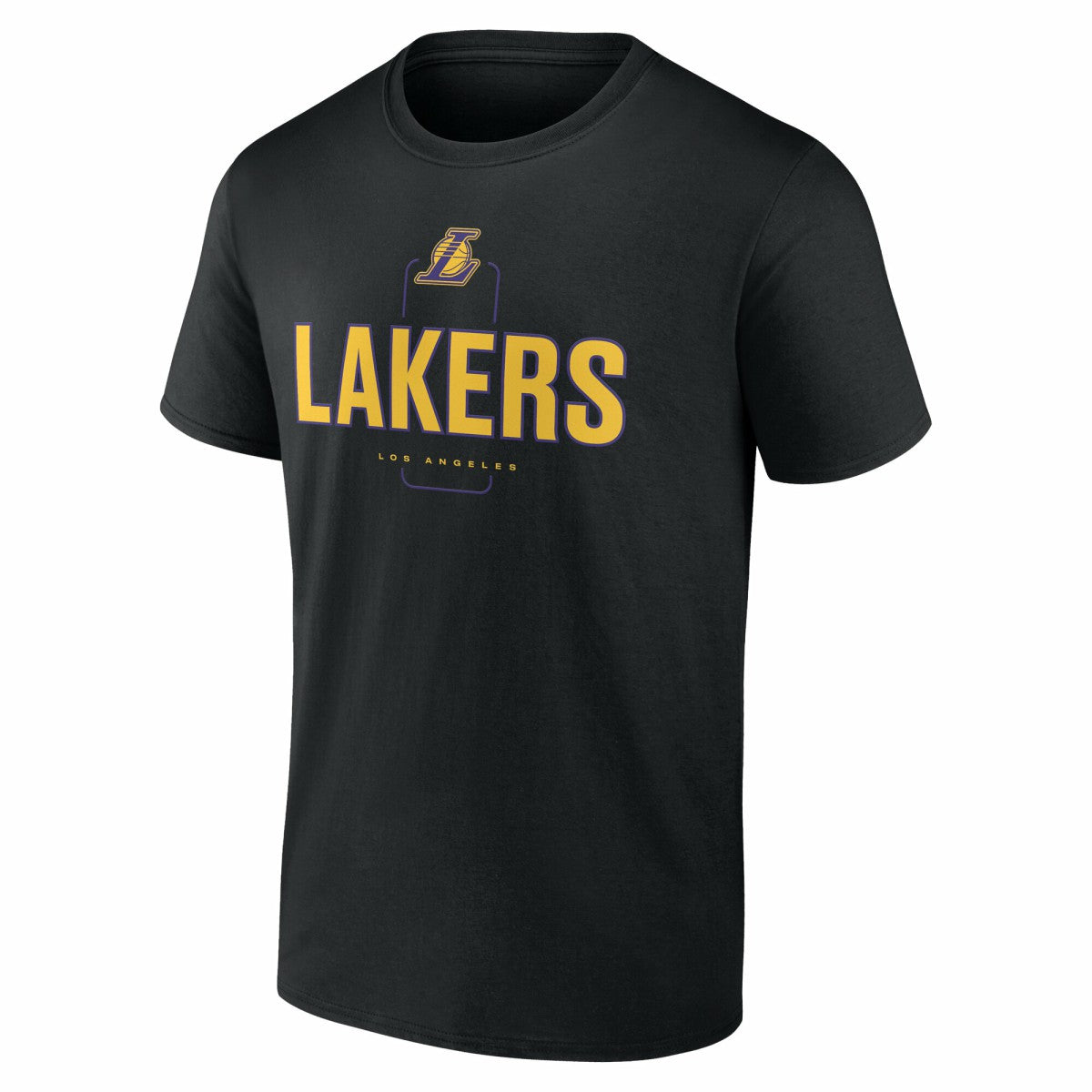 NBA - Los Angeles Lakers Center Court Name & Number Custom T-Shirt - Black