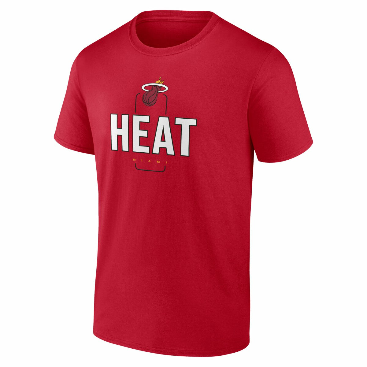 NBA - Miami Heat Center Court Name & Number Custom T-Shirt - Red