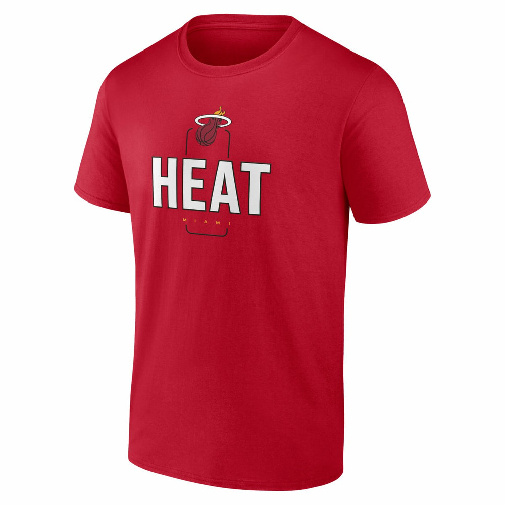 NBA - Miami Heat Center Court Name & Number Custom T-Shirt - Red