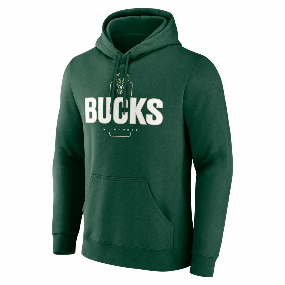 NBA - Milwaukee Bucks Center Court Name & Number Custom Hoodie - Hunter Green
