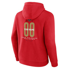 NBA - New Orleans Pelicans Center Court Name & Number Custom Hoodie - Red