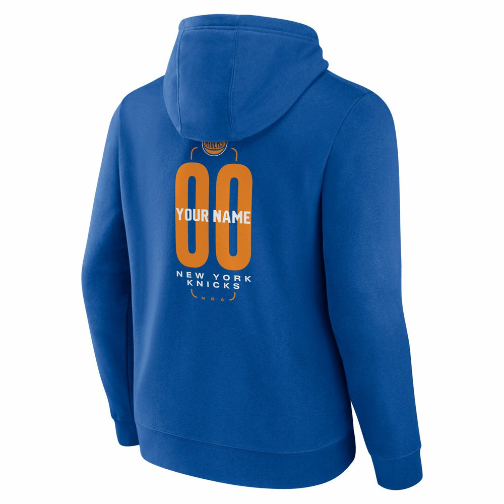 NBA - New York Knicks Center Court Name & Number Custom Hoodie - Blue