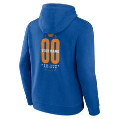 NBA - New York Knicks Center Court Name & Number Custom Hoodie - Blue