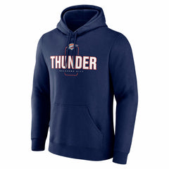 NBA - Oklahoma City Thunder Center Court Name & Number Custom Hoodie - Navy