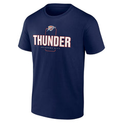 NBA - Oklahoma City Thunder Center Court Name & Number Custom T-Shirt - Navy