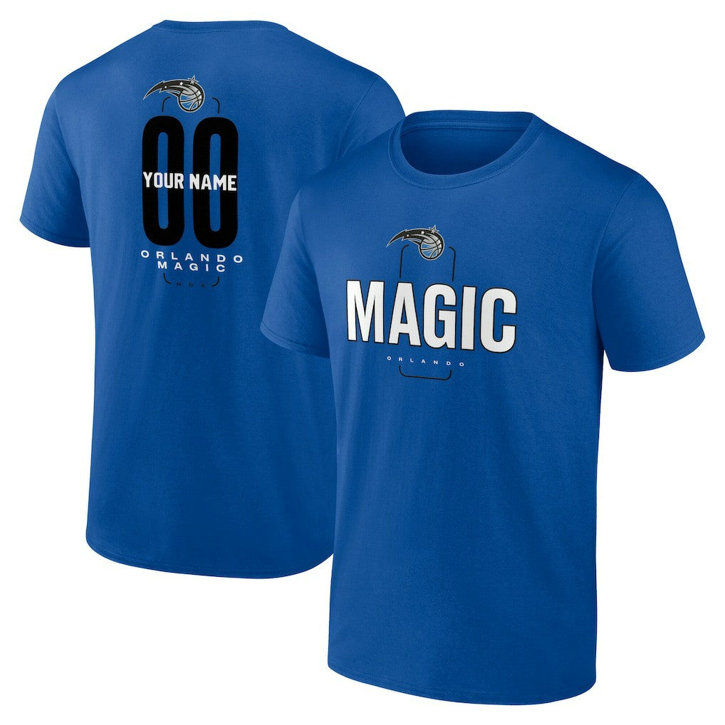 NBA - Orlando Magic Center Court Name & Number Custom T-Shirt - Blue