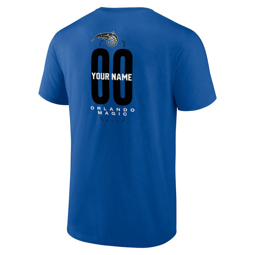 NBA - Orlando Magic Center Court Name & Number Custom T-Shirt - Blue