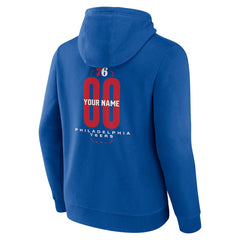 NBA - Philadelphia 76ers Center Court Name & Number Custom Hoodie - Royal