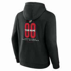 NBA - Portland Trail Blazers Center Court Name & Number Custom Hoodie - Black