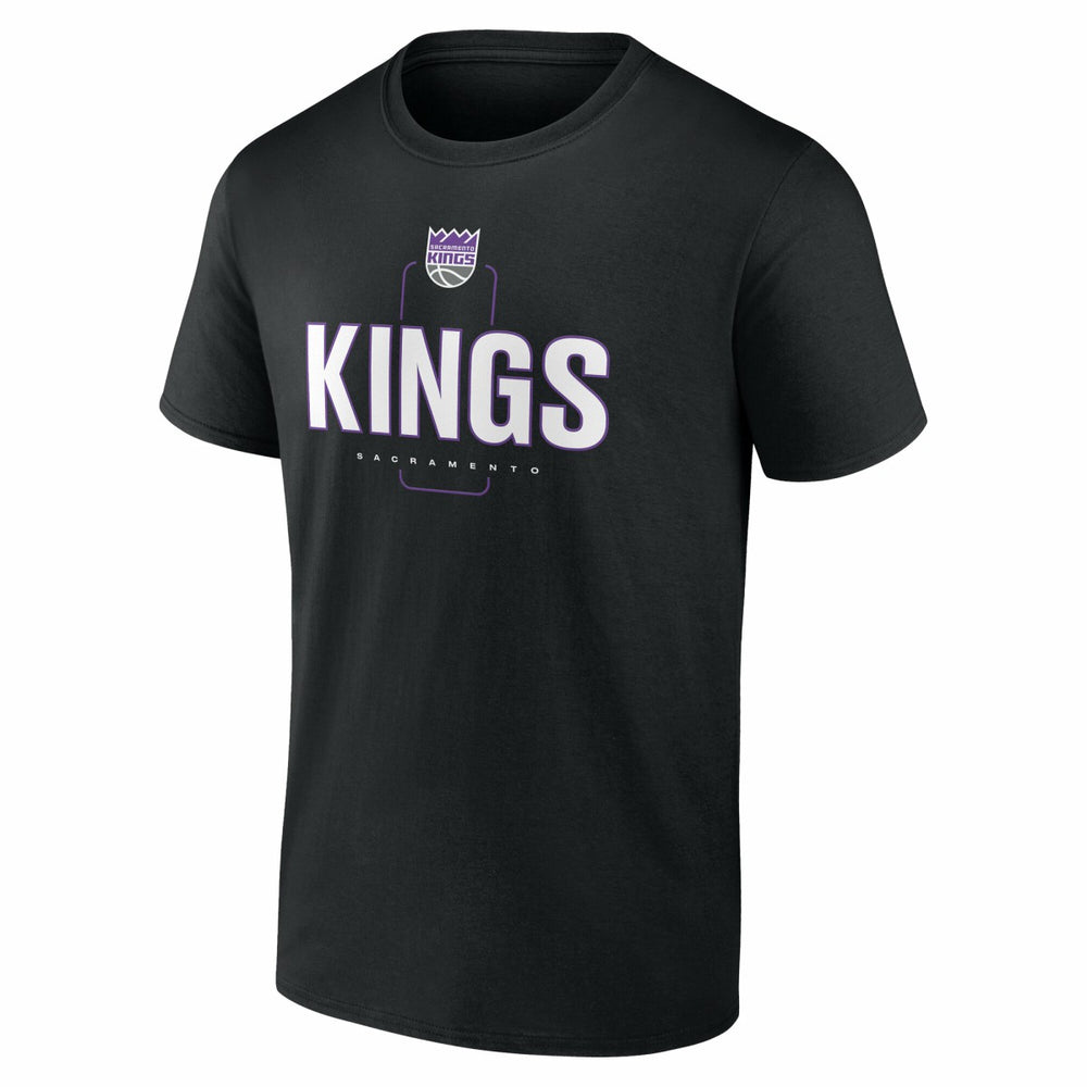 NBA - Sacramento Kings Center Court Name & Number Custom T-Shirt - Black