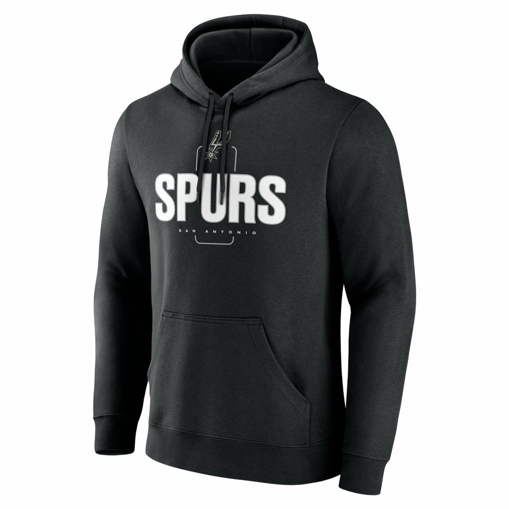 NBA - San Antonio Spurs Center Court Name & Number Custom Hoodie - Black