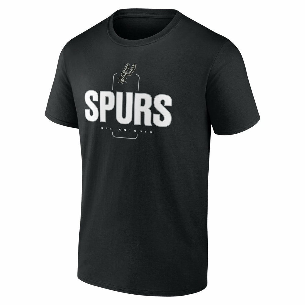 NBA - San Antonio Spurs Center Court Name & Number Custom T-Shirt - Black