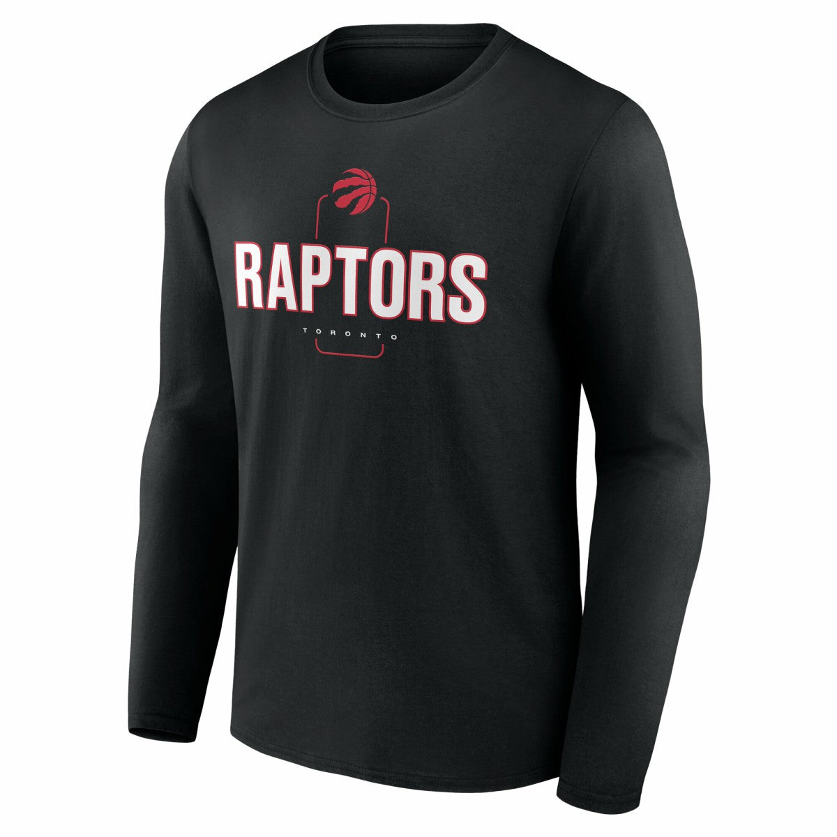 NBA - Toronto Raptors Center Court Name & Number Custom Long Sleeve T-Shirt - Black